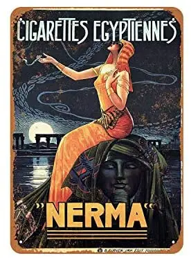 

Rustic Nerma Egyptian Cigarettes Vintage Look Metal Sign