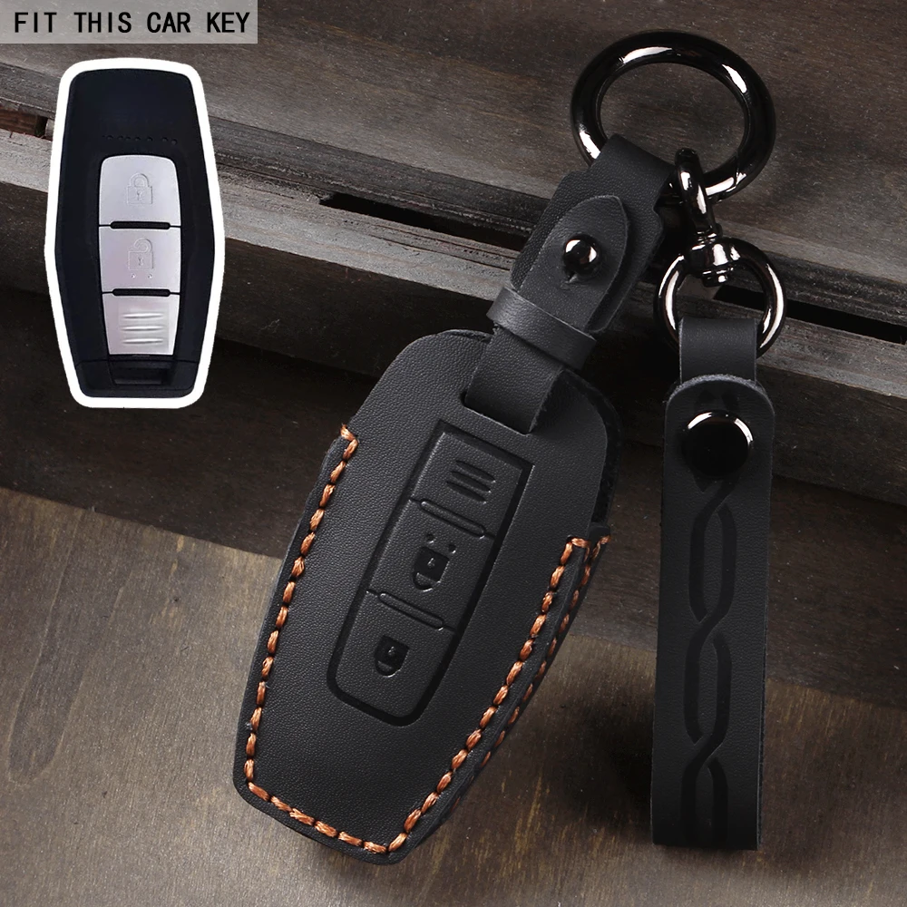 

Кожаный чехол для ключей с 3 4 кнопками для Mitsubishi Outlander 2023 2022, чехол для ключей от автомобиля, аксессуары