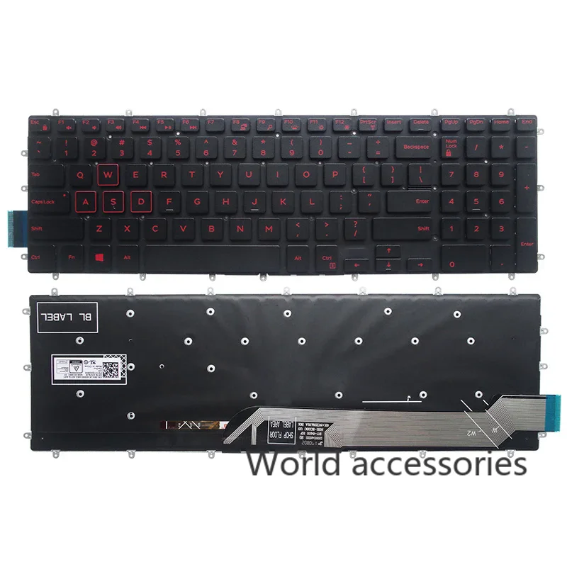 Фото Клавиатура для ноутбука США для DELL Inspiron15-7000 7566 7567 7568 7577 5577 7587 7570 7580 5567 3580 3581 3582 3583 3584 3585 с подсветкой №5