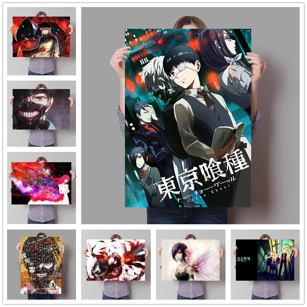 

Canvas Prints Paintings Wall Art NEW Sale Tokyo Ghoul Posters Modular Anime Colorful Pictures For Living Room Modern Home Decor