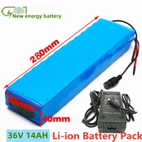 new 36v 14ah battery e bike battery pack 18650 li ion battery 350w high power and capacity 42v motorcycle scooter with charge