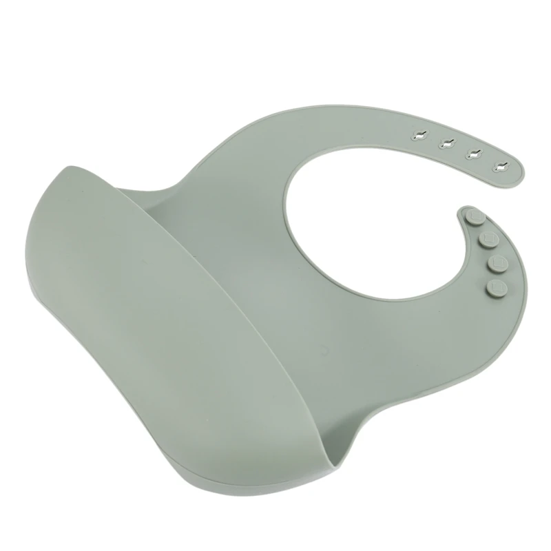 

5 Piece Baby Feeding Set - Silicone Baby Bib, Suction Divided Plate, Dinnerware Cup, Soft Baby Spoon & Fork