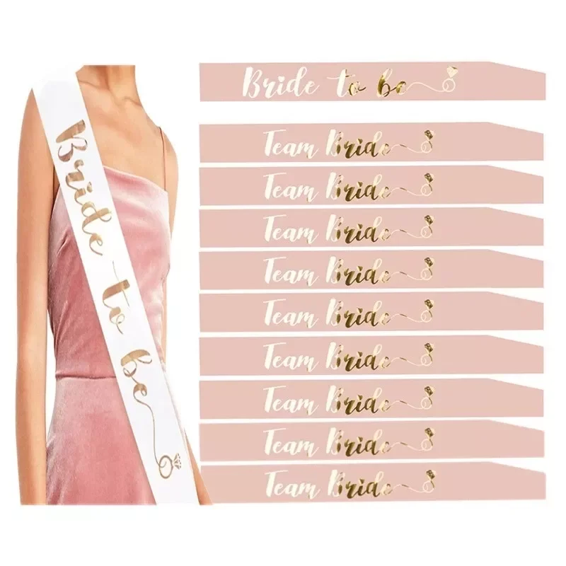 

Wedding Decorations Team Bride To Be Satin Sash Bridal Shower Bridesmaid Gift Bachelorette Party Hen Party Decoration Supplie