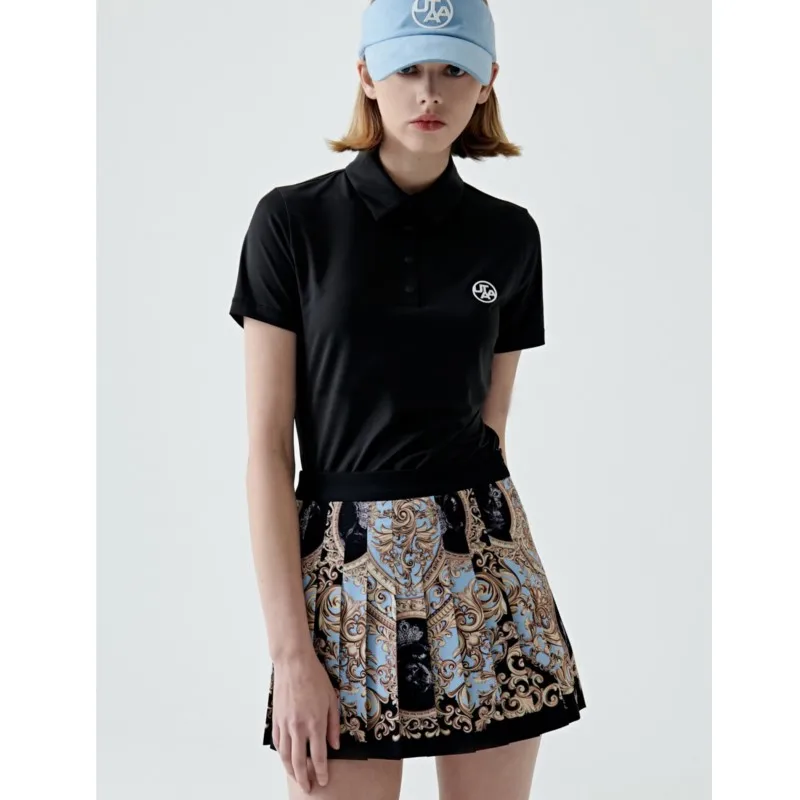 Folding Baroque Pleats Skirt Women's High Waisted Tennis Skirt Golf Skorts Pleated Athletic Skirts