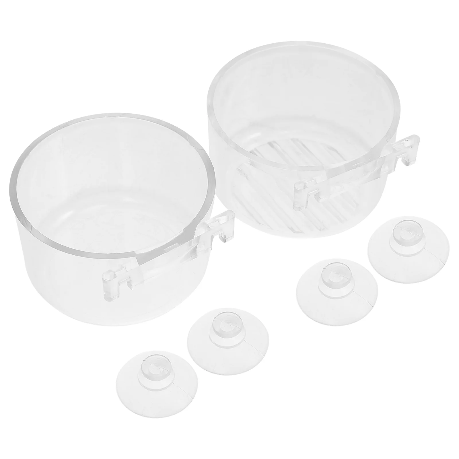 

2pcs Aquarium Feeder Cup with Suction Cups Floating Bloodworm Feeder Aquatic Cup for Tank Shrimp Feeder