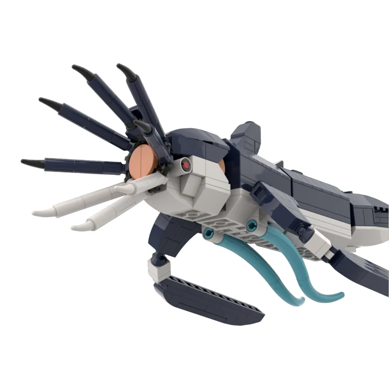 Фото 270 деталей MOC-конструктор: Модель Squidshark Subnautica Below Zero, архитектурные игрушки, креативный набор для самостоятельной сборки, подарки на праздники №5