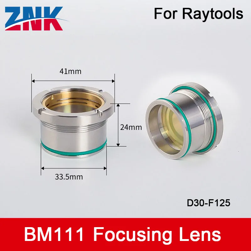 ZNK Raytools BM111 0-4 кВт Коллимационная и фокусирующая линза D30 F100 F125 F155 F200 мм с держателем линзы для лазерной головки Raytools BM111