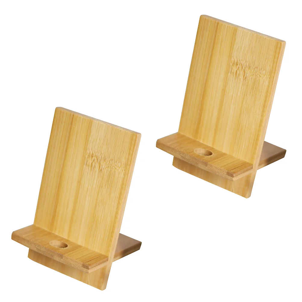 

2 pcs Stand for Desk Tablet Stand Automotive Mount Desktop Stand Stand Wood