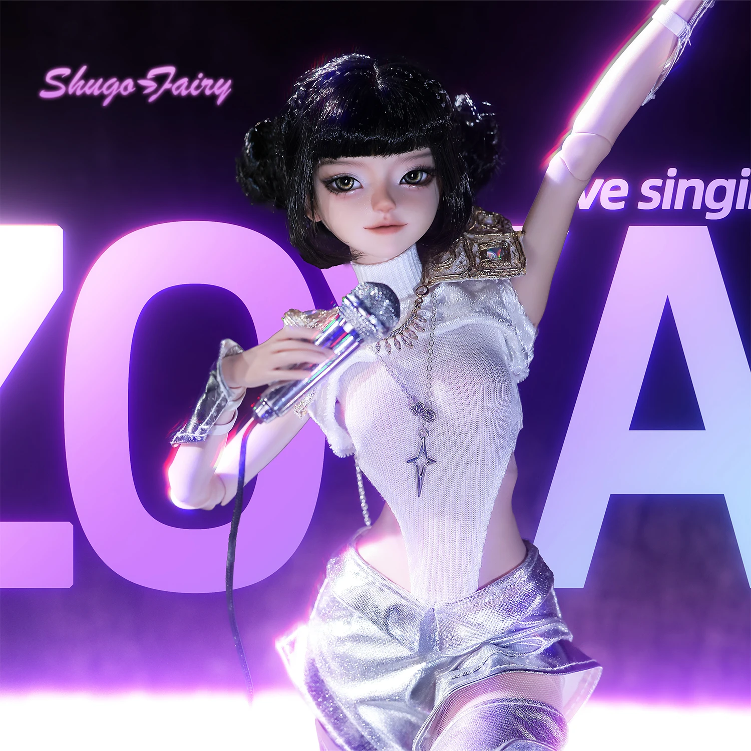 Фото Кукла Bjd 1/4 Zoya, полный комплект, модная Y2K, женская танцовщица, панк-рок, одежда Shugafairy, аниме, кукла из смолы №1