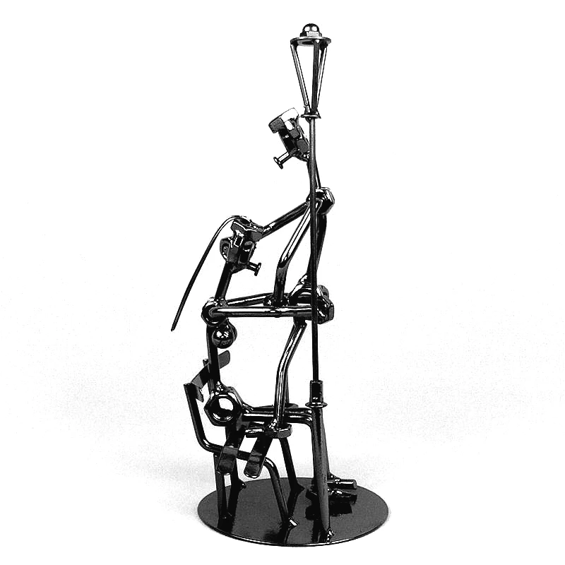 Абстрактные кованые железные милые миниатюрные металлические парковые фонари