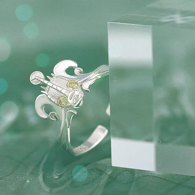 JoJos Bizarre Adventure Stone Ocean Foo Fighters F.F. Кольцо в стиле аниме из стерлингового серебра 925