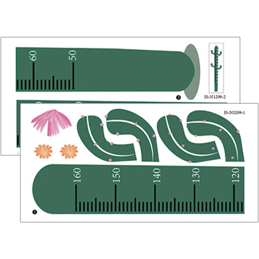 

1 Set of Self-adhesive Height Sticker Wall Decal Shaped Sticker Kids Height Decal