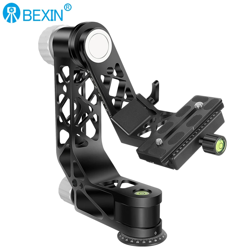 

GH3 Professional Gimbal Camera Tripod Monopod Head 360 Panoramic for Heavy Lens Telescope Bird-watching with Arca-Swiss QR Plate