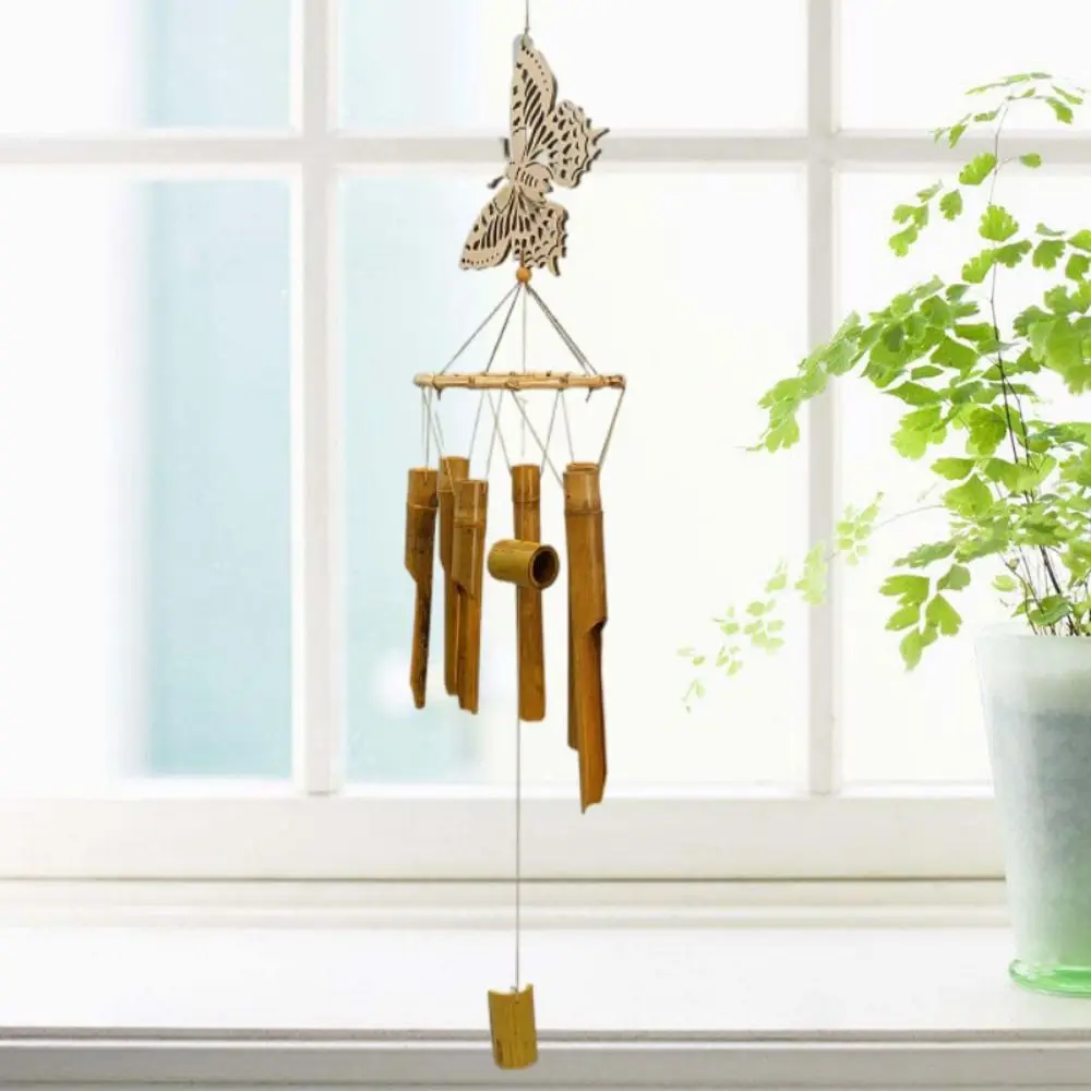 

Courtyard Decoration Bamboo Wind Chime Crafts Gift Hanging Ornament Creative Handmade for Home Garden