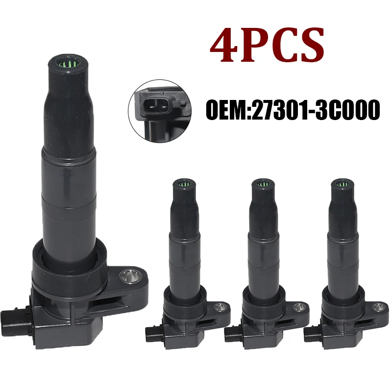 

4Pcs Ignition Coil For KIA MAGENTIS SORENTO OPIRUS CADENZA For HYUNDAI GENESIS SONATA GRAND SANTA FÉ 273013C000 273013C010 UF546