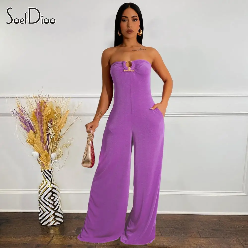 

Soefdioo Squeined Decorate Hollow Out Jumpsuit Women Fashion Sleeveless Backless One Piece Rompers Summer 2023 Elegant Clubwear