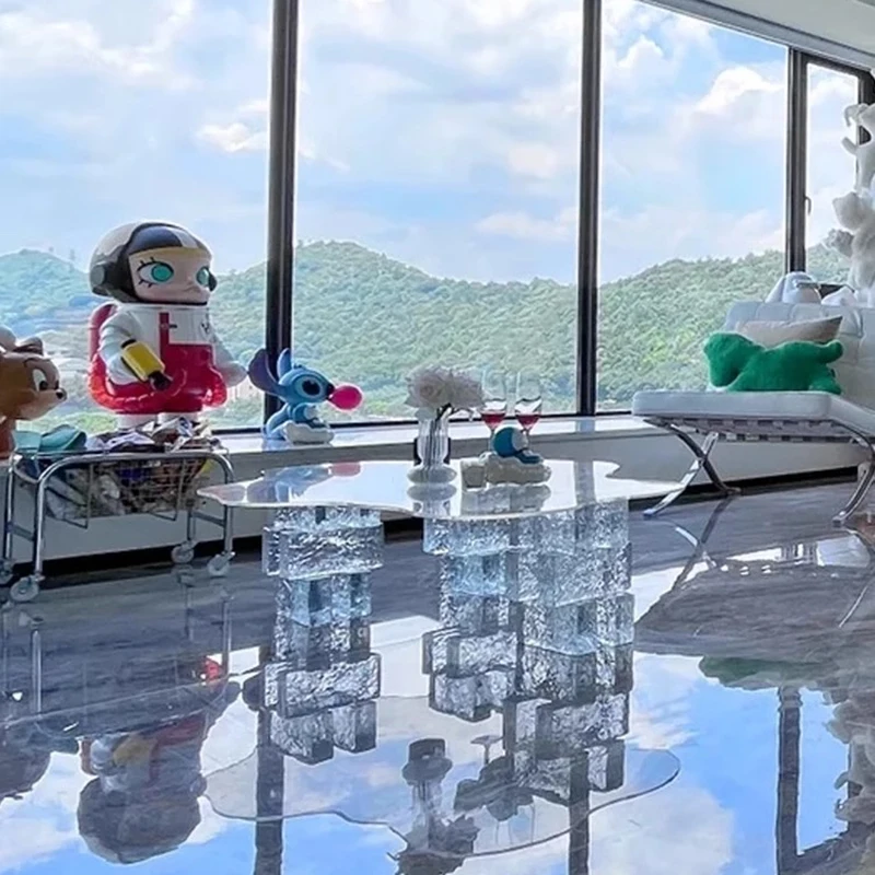 

Creative Bar Club Coffee Tables Tempered Glass Homestayers Simple Coffee Table Modern Mid Century Table Basse Home Furniture