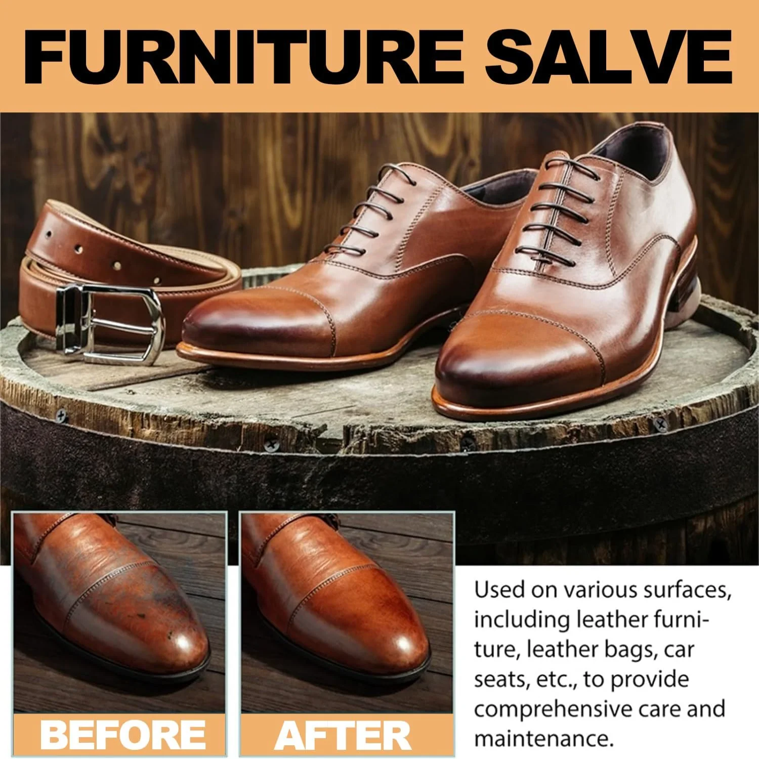 Evergloss Repair Salve Owl Leather с 1 щеткой из щетины кабана защищают ваши кожаные кусочки и
