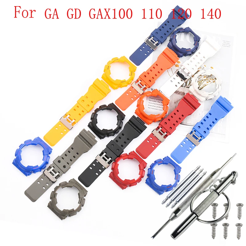 

Resin strap case for Casio G-shock GLS GAX GD GA110 100 120 140 Outdoor Sports Buckle Rubber silicone watch strap watchband