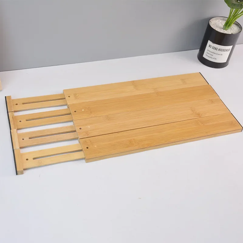 Бамбуковые Перегородки Для Кухонных Ящиков Регулируемый Выдвижной Органайзер