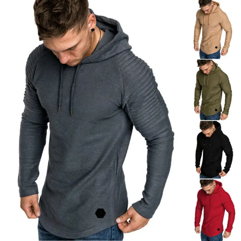 

Overall Men Hoody Hoodie Muscle 2019 Shirt New Sweat Fit Tops Casual Men's Fashion Slim Sleeve Hoodies Autumn Sweatshirt Long