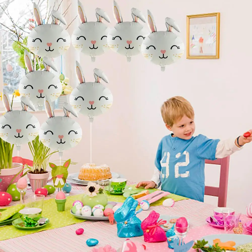 

Fashion Easy to Inflate Durable 3D Little White Rabbit Balloon Festival Decoration Home Decor Bunny Balloon Foil Balloon