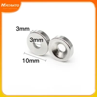 102050100150200300pcs 10x3 3 round countersunk neodymium magnet 10x3 hole 3mm n35 powerful strong magnets 103 3 mm 103