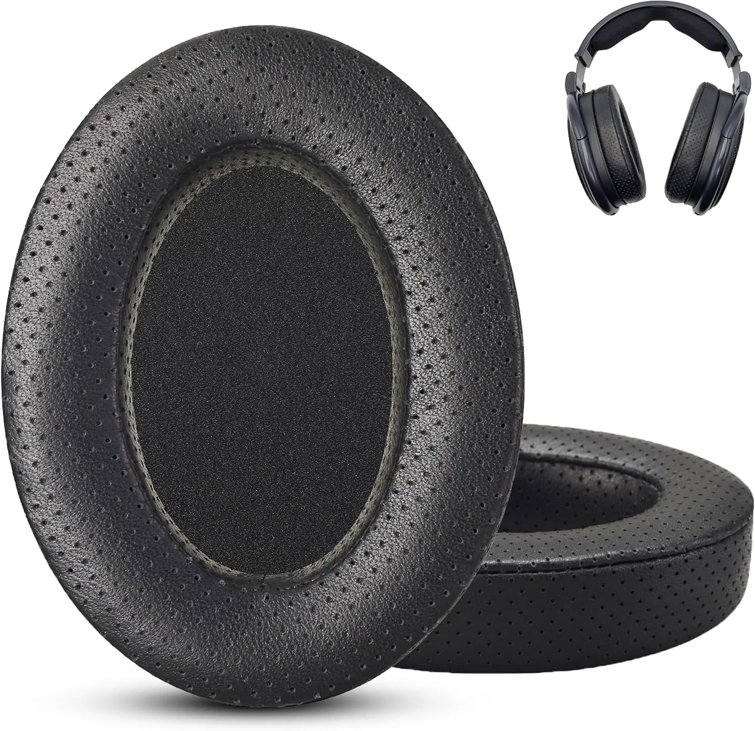 Фото Перфорированные амбушюры из овчины, сменные амбушюры HD 650/HD 600, совместимые с Sennheiser HD 650 HD 660S HD 660S2 №2