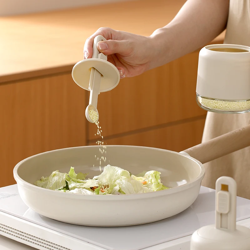 Экологичная Стеклянная Бутылка Для Приправ С Крышкой И Выдвижной Ложкой