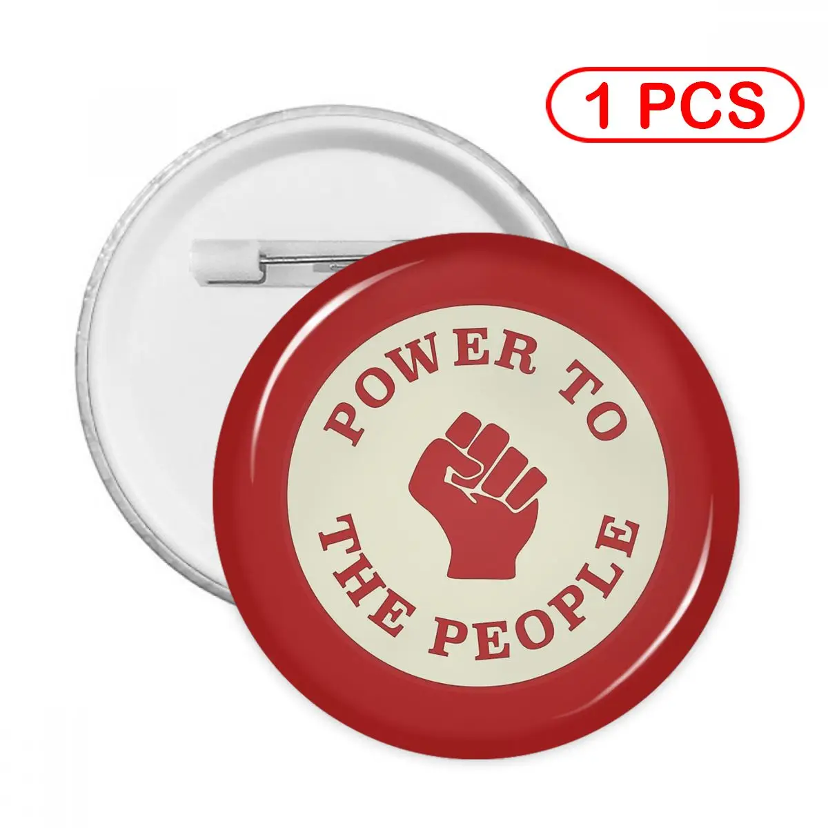 

Soft Button Pin Clothes Brooch Creative Pins Jewelry Decor Cute Badge Power To The People Women Child Lapel