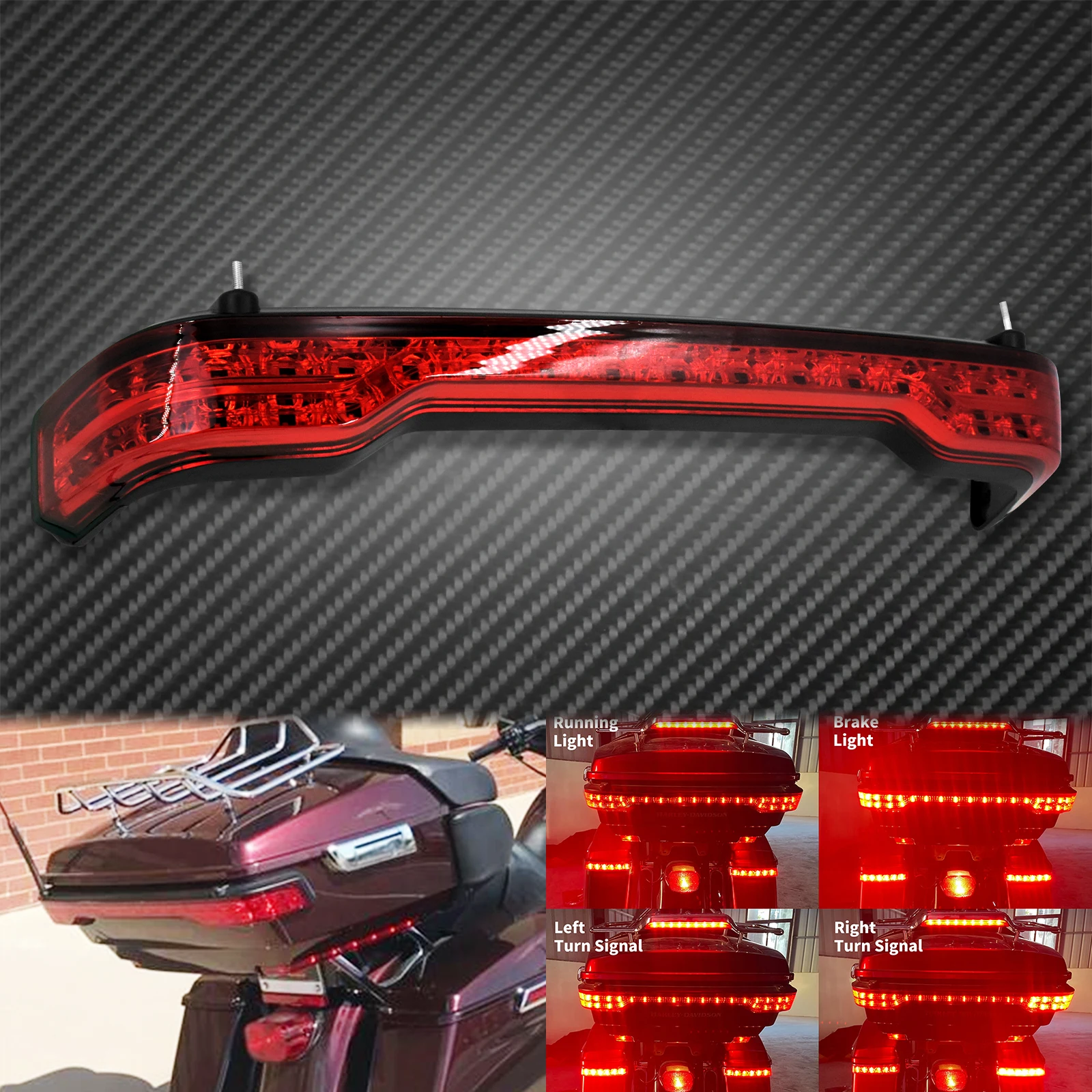 Tour traseiro de motocicleta-Pak King Pack lâmpada freio/volta/cauda LED para Harley Touring Ultra Limited Electra Road Glide Classic 2014-2022 |