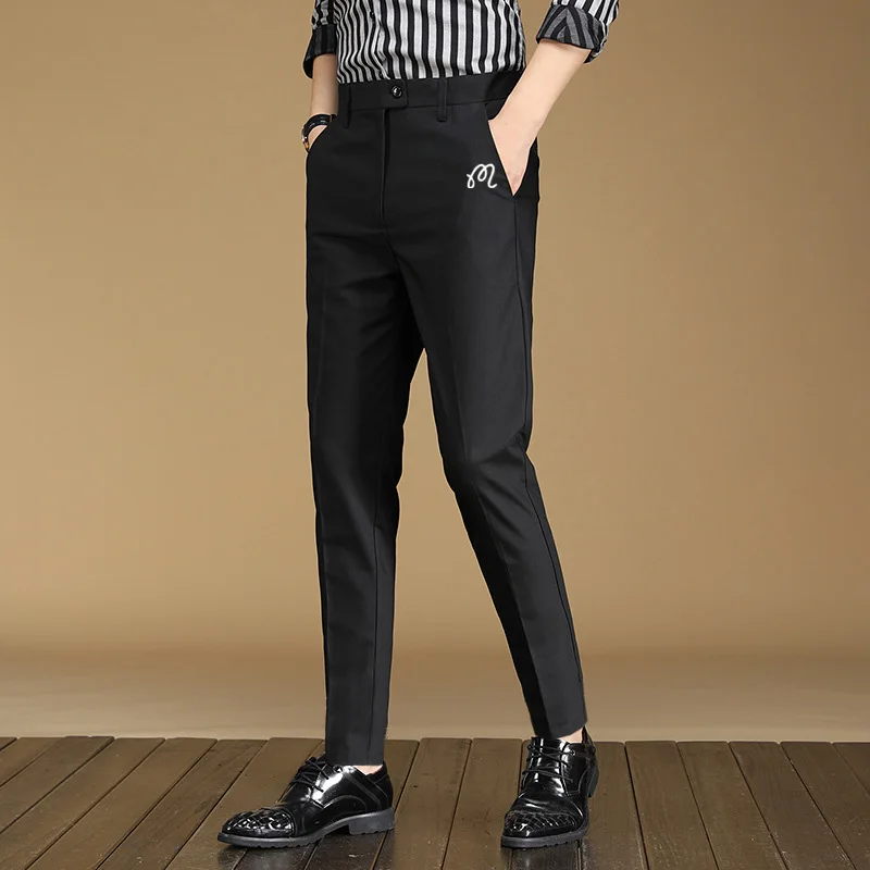 Spring Summer Elastic Leggings Golf Men's Sports Casual Pants Fashion New Trousers