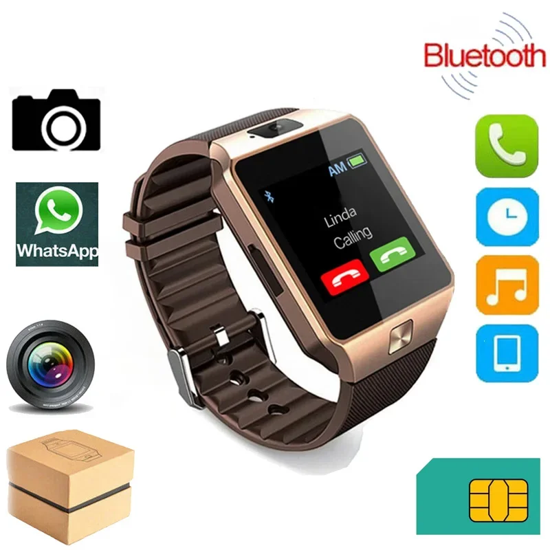 

Smartwatch Smart Watch Phone With Sim Card DZ09 Call Me Sports Watches For Men Women Memory Cards Port Camera Free Shipping