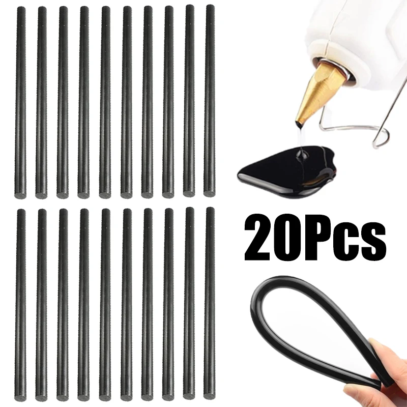 20 шт. клей-карандаши для ремонта вмятин автомобиля 7x100 мм 7x150 мм ремонт вмятин без покраски кузова автомобиля Черный термоплавкий клей-карандаш для ремонта Инструменты