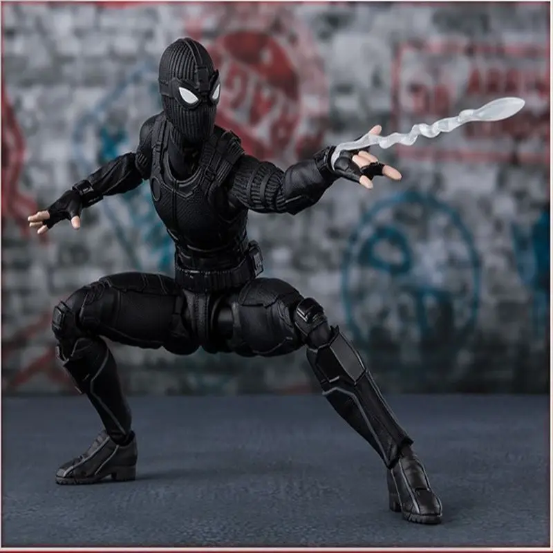 

15cm Marvel Spider-Man Stealth Suit BJD Spiderman Super Hero Figure Model Toys for Kids