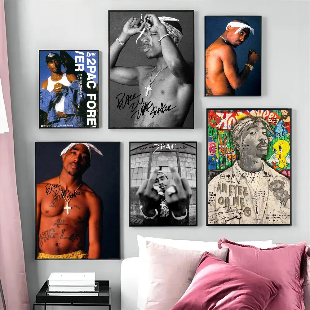 Винтажные постеры Tupac Amaru Shakur клейкие печатные плакаты из белой бумаги