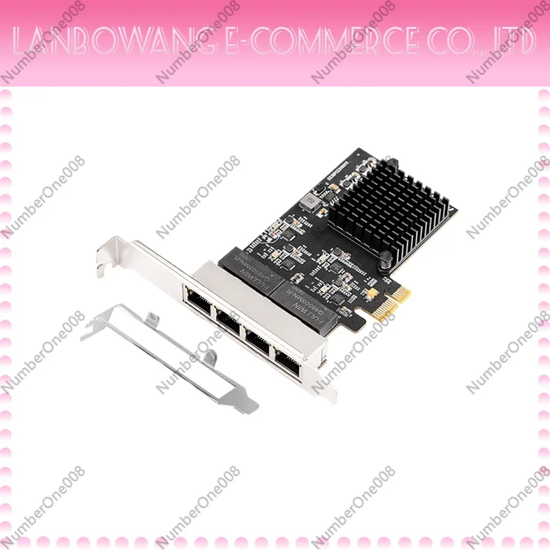 Фото Сетевая карта Lekuo PCIe x1 RTL8111H, 4 порта Gigabit Ethernet 1000 Мбит/с, 4 порта RJ45, для серверов №1