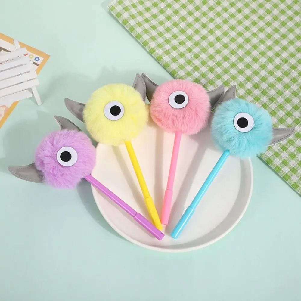 

Cute Stationery Pompom Gel Pen Plush Pen School Office Supplies Kawaii Creative Gifts For Girls Gift Writing Tools