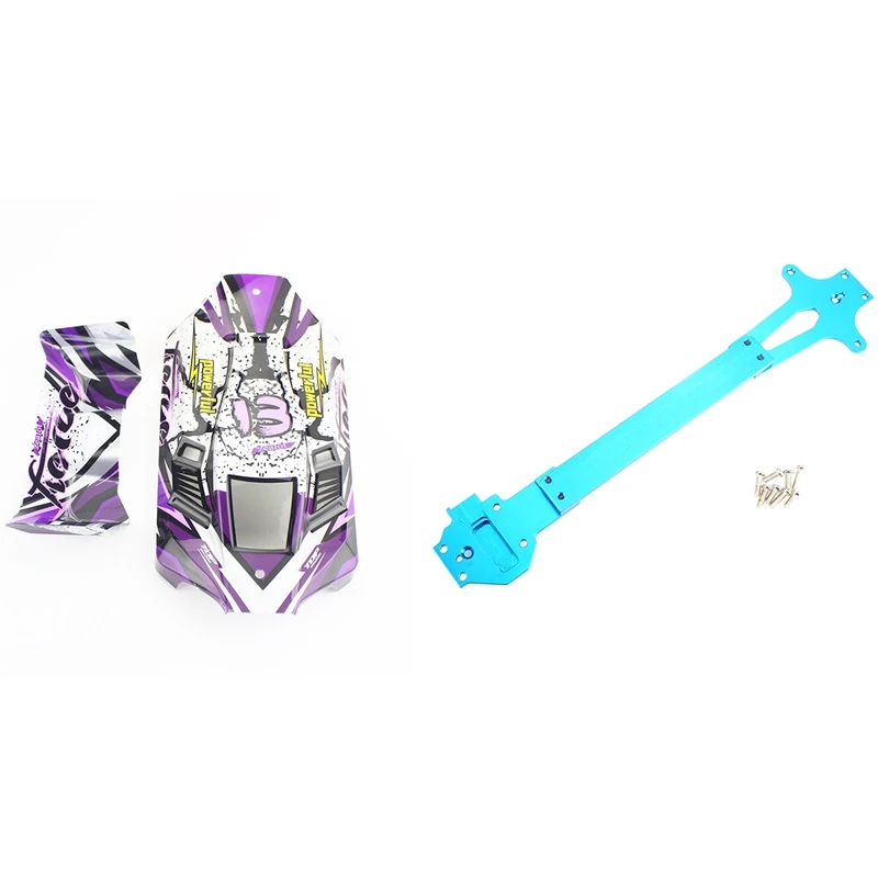 

Металлический поднос для радио Wltoys 124019 124018 1/12, доска для второго этажа, синий и корпус автомобиля, крышка автомобиля, запасное крыло