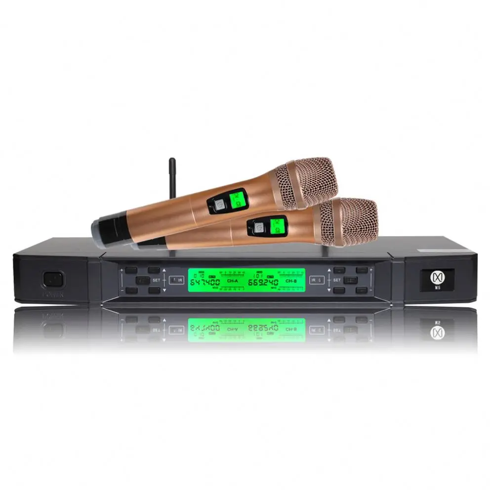 

Professional Wireless Handheld Microphone UHF 2CH FM640-690Mhz