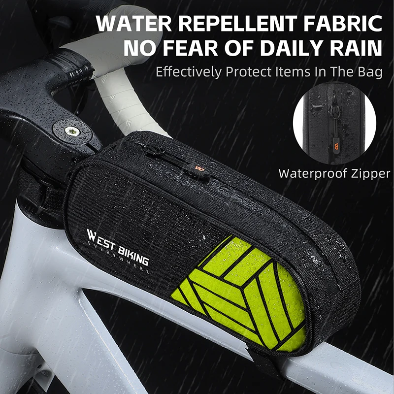 WEST BIKING Верхняя передняя трубчатая рама Многофункциональная треугольная сумка 1л
