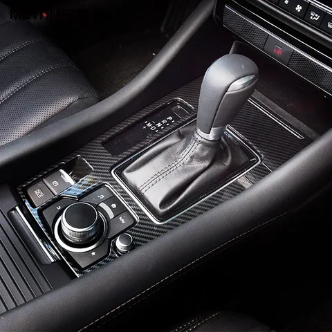 Для Mazda 6 M6 Atenza 2019-2022 2023 2024, центральная консоль из углеродного волокна, коробка переключения передач, панель, накладка, аксессуары, Стайлинг автомобиля
