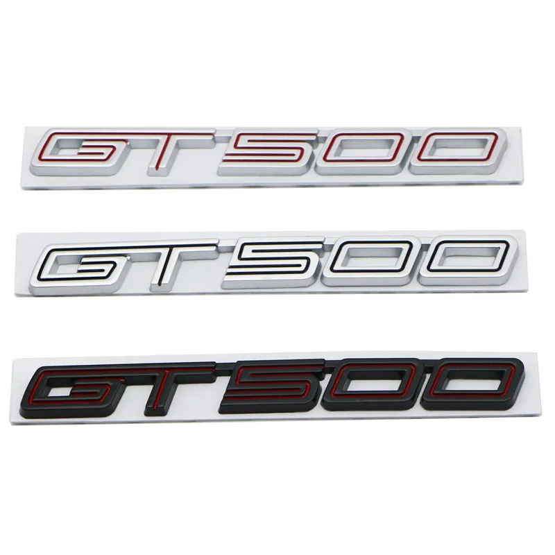 

Car 3D Metal GT500 Words Letters Nameplate Emblem Badge Decals Sticker For Ford Mustang GT SHELBY GT500 Logo Auto Accessories
