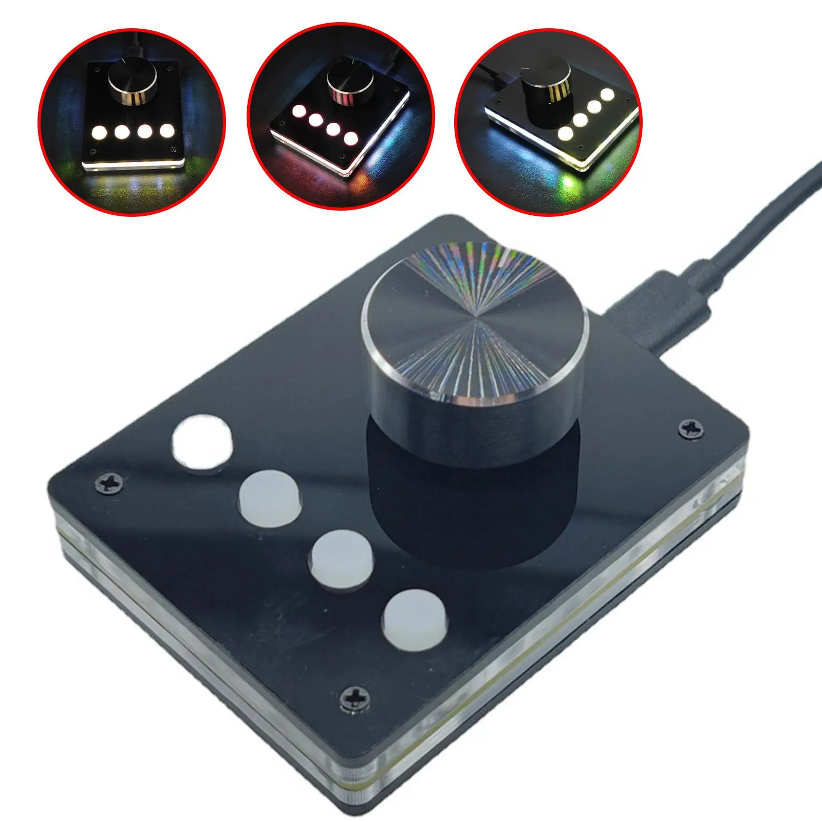 RGB подсветка мини-клавиатура регулятор громкости мультимедийная ручка USB