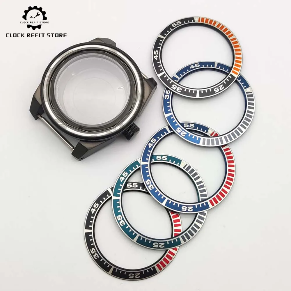 Черный корпус из нержавеющей стали часы для дайвинга 43 мм модифицированные