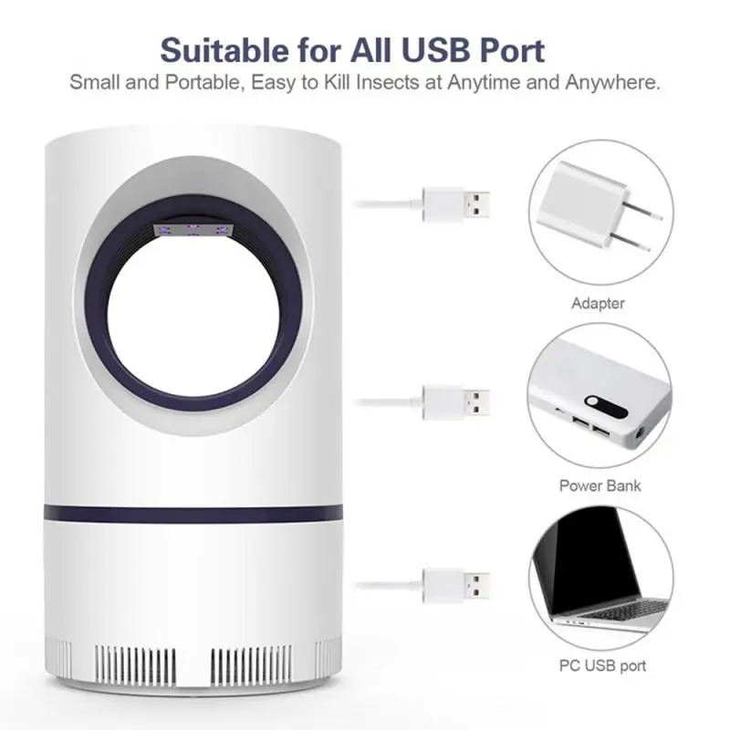 Ультрафиолетовая лампа-ловушка для комаров светодиодный ночсветильник с USB