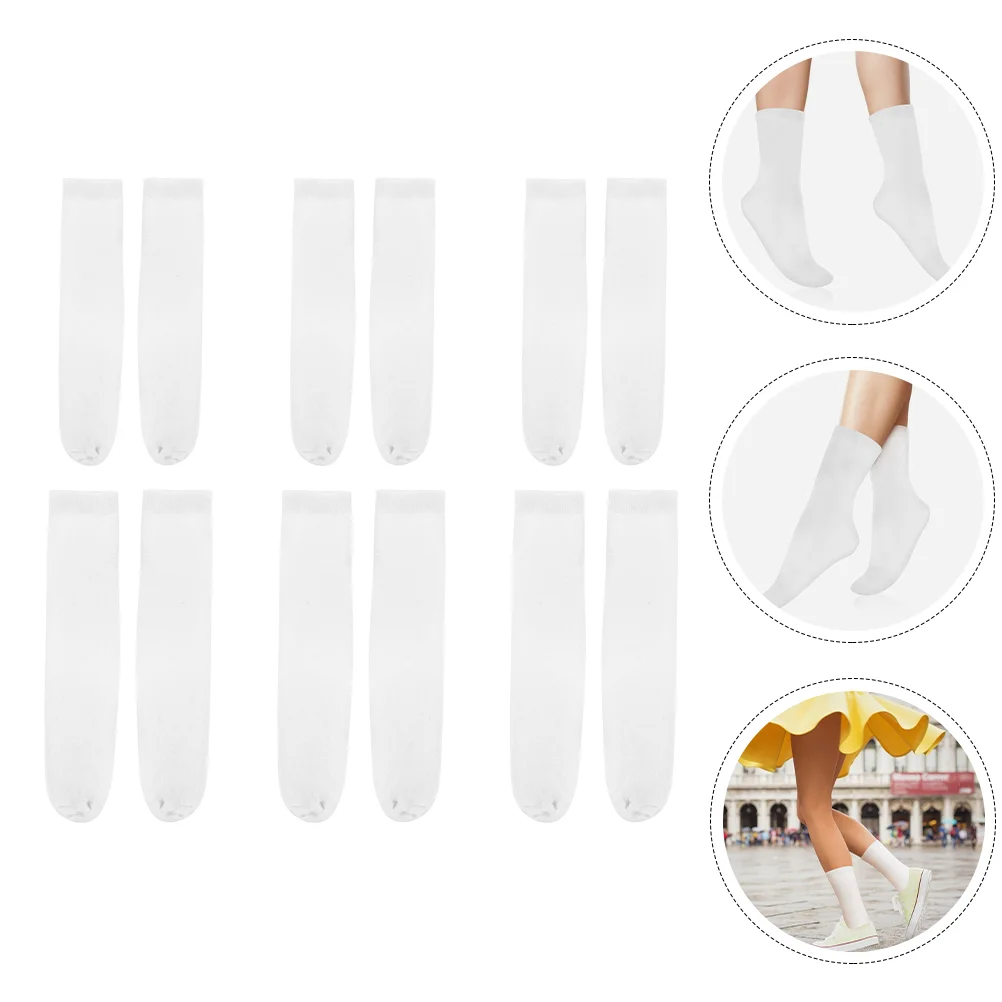 

6 Pairs Double-sided Printing Hot Sublimation Socks Blank Cotton Socks