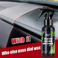 interior plastic renovator for car leather finish wax instrument panel non greasy long lasting maintain gloss coating protection