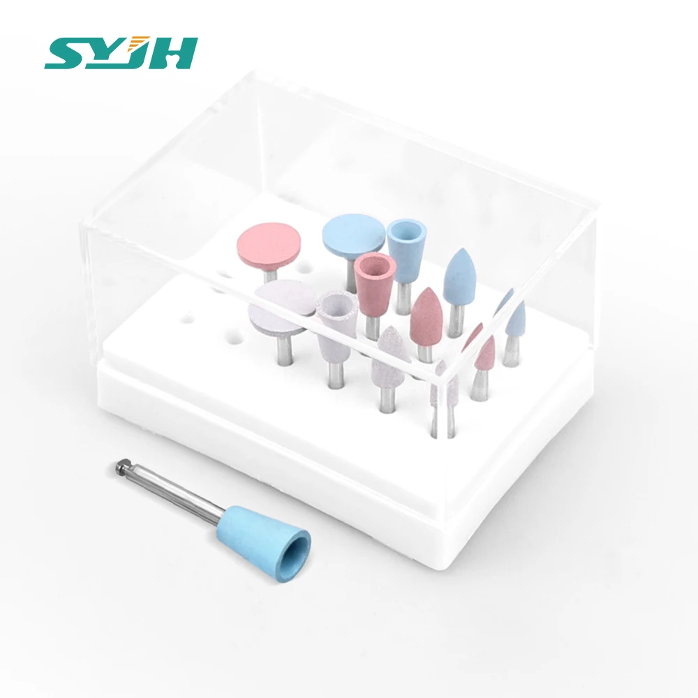 12 шт. стоматологические силиконовые полировальные резиновые шлифовальные