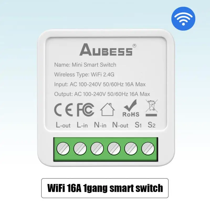 

Мини-выключатель Wi-Fi Zigbee DIY Умный дом 1/2/3/4 Gang Switch 2-стороннее управление Модуль умного переключателя работает с Alexa Google Home Alice